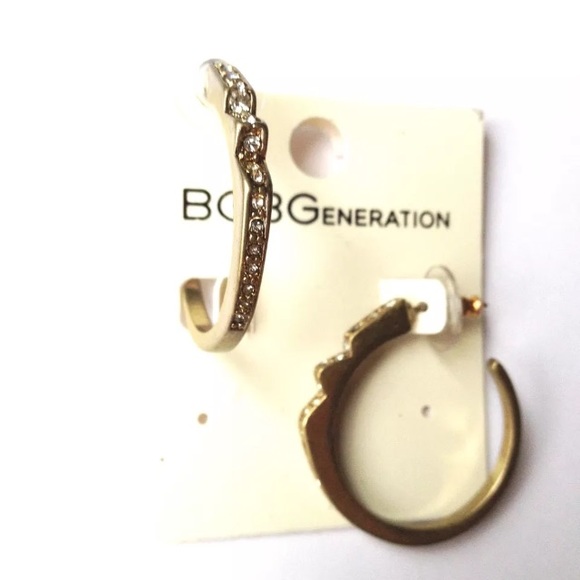 BGBGeneration EARRINGS FAUX DIAMOND ANTIQUE GOLD - Picture 2 of 3